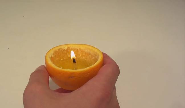 You now have yourself a cool little orange candle.