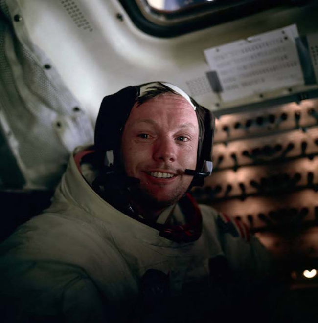 12.) 1969 - Neil Armstrong right after he walked on the moon.