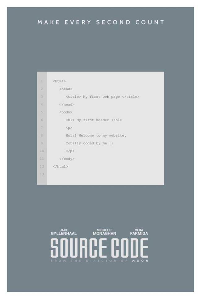 Learn how to code while watching Source Code.