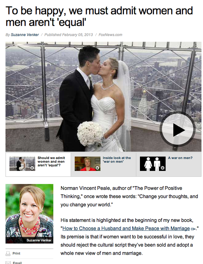 3.) The fail here is that's a picture of a same sex couple with an article about gender inequality. Oh Fox News.