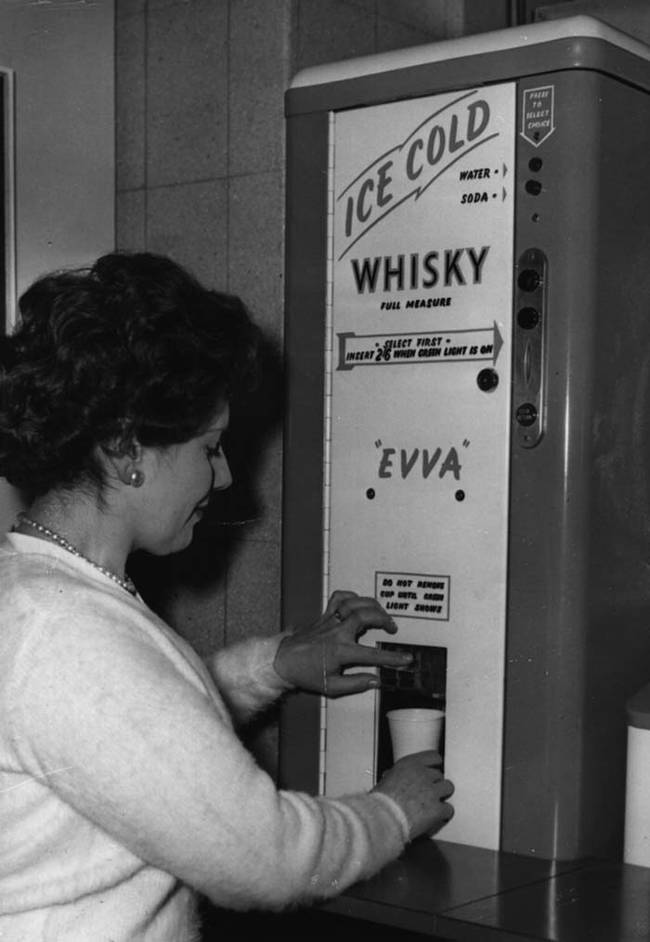 If a beer vending machine isn't your thing, how about a machine that serves whisky?