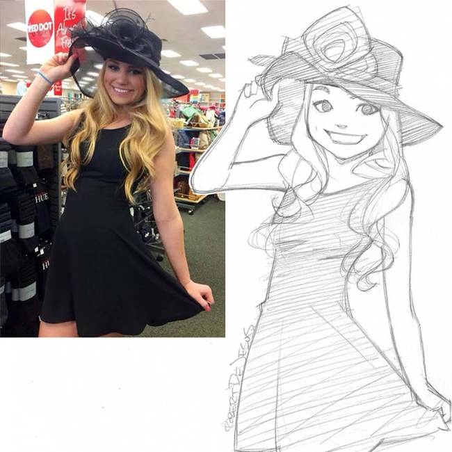 26.) The drawn hat looks better than the real life one.