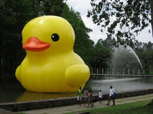 Good thing that rubber ducky isn't in the tub with you.