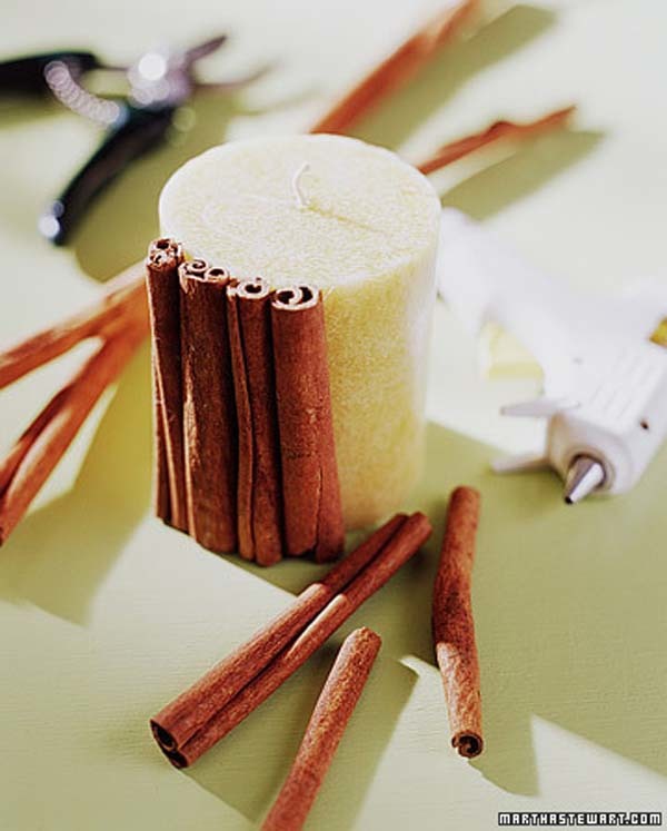 6.) Cinnamon Stick Candles