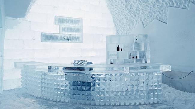 Icebar in Icehotel:  Located n Jukkasjärvi, Sweden, this bar is certainly the coolest bar in town...get it?