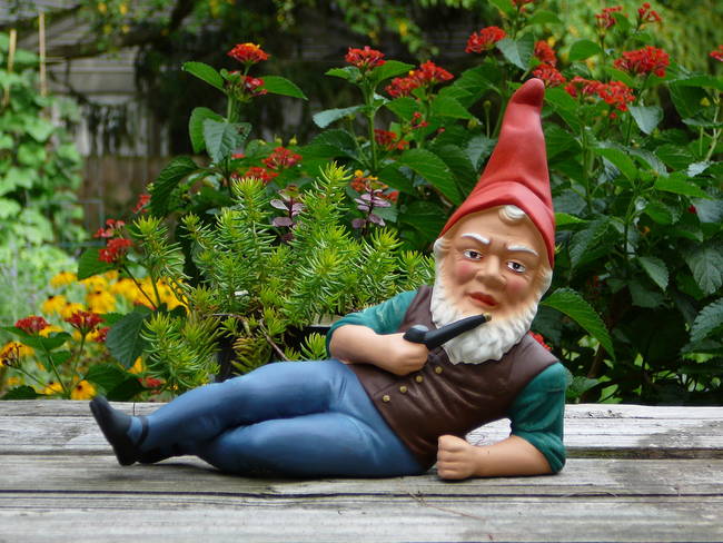 This hermit mannequin trend eventually lead to the little clay garden gnomes that we know and love today.