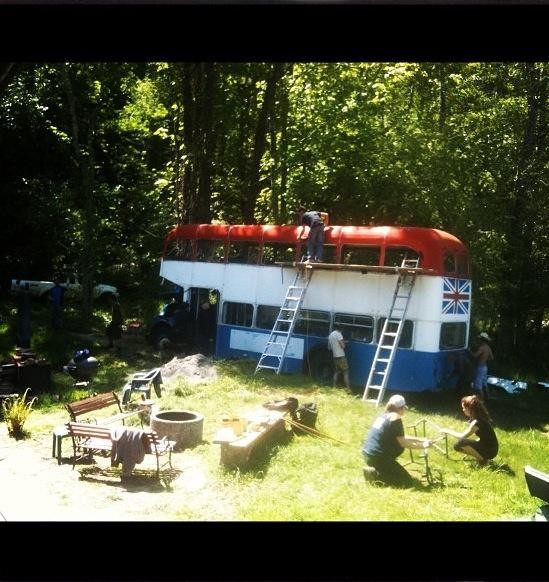 Aleah and her friends quickly got to work on refurbishing the bus.