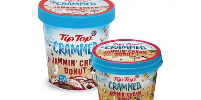 Crammed Jammin’ Cream Doughnut from <a href="https://www.tiptop.co.nz/" target="_blank">Tip Top Ice Cream</a> in New Zealand.