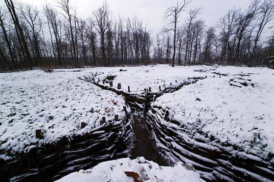 Reconstructed German trenches in Bayernwald.