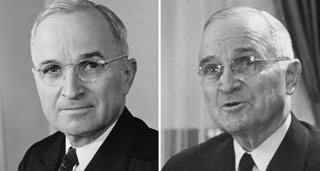 9.) Harry S. Truman: 1945 and 1953.