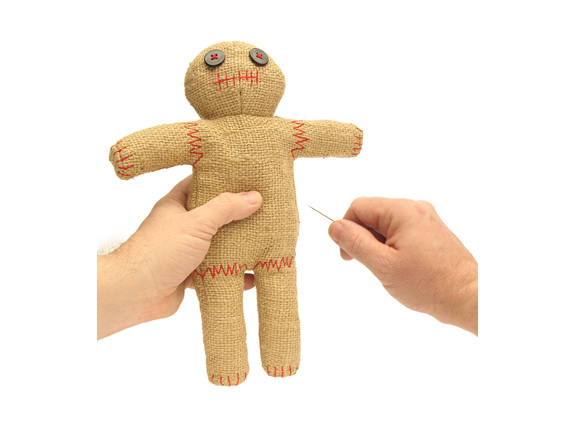 Most Voodoo doll rituals are intended to inflict positive change on the target. For example, pinning money to the doll asks the spirits to bring that person good fortune.