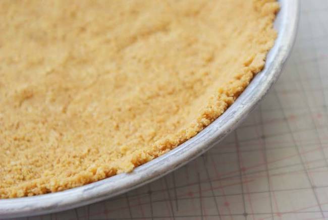 Pre-made pie crust can be a little bit boring. Roll in cookie crumbs for a sweet taste and crispy texture. See step-by-step instructions at <a href="https://dinnerwithjulie.com/2011/04/24/easter-pictures/">Dinner With Julie</a>.