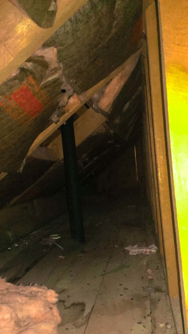 This is the crawl space through one of the doors. Super eerie.