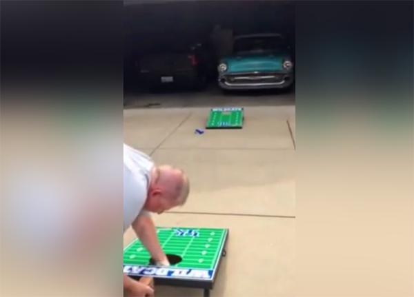 There was a surprise waiting for this dad on his birthday...