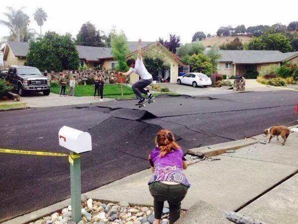 9.) Earthquake Skating 101.