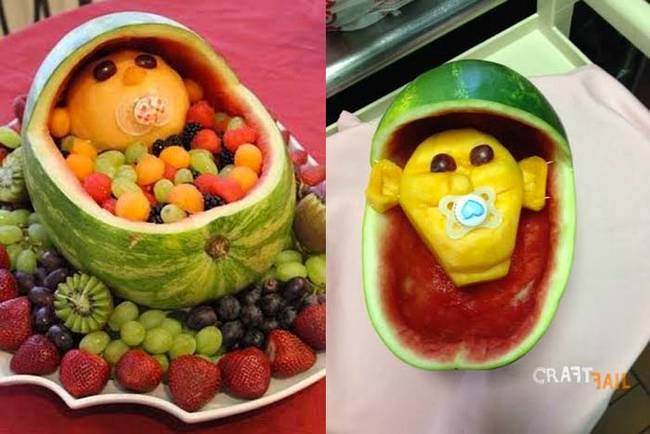 Lesson 7: As a rule of thumb, baby shower fruit displays should not be absolutely terrifying.