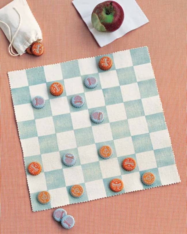 A roll-away checkerboard is fun and eco-friendly.