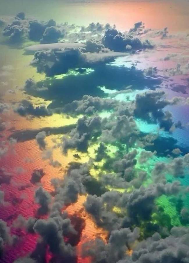 17.) Looking down on a rainbow.