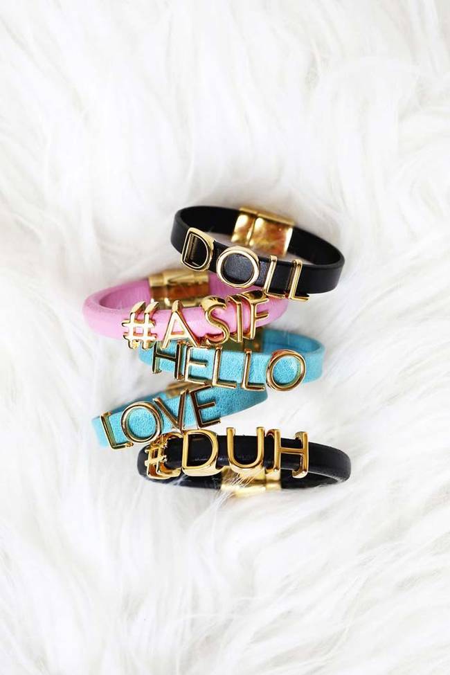 Make a personalized phrase bracelet.