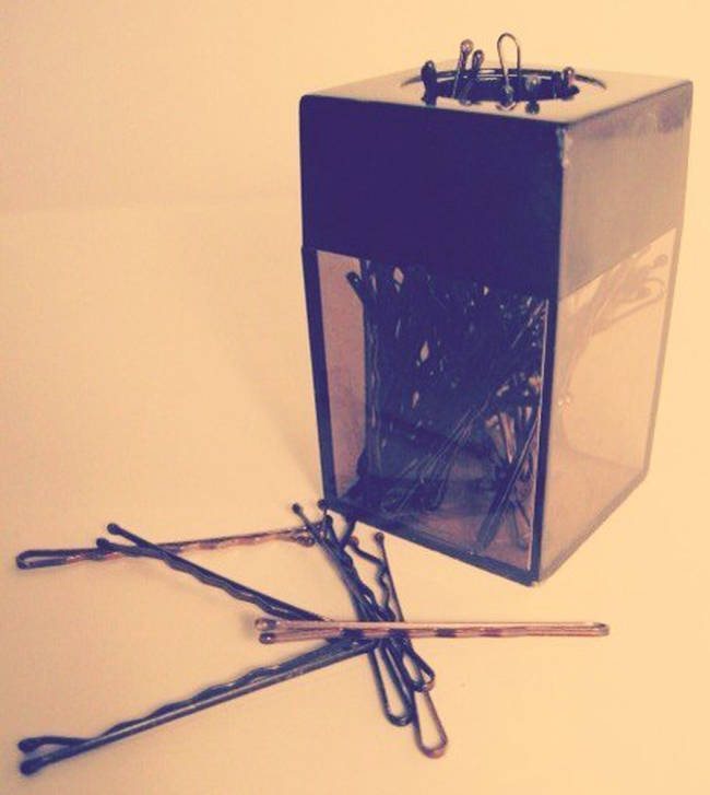 4.) Keep your bobby pins in a magnetic paper clip holder.