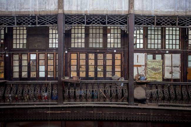 Makeshift homes have popped up inside the once beautiful building as the city attempts to deal with its overpopulation.