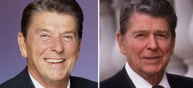 1.) Ronald Reagan: 1981 and 1989.