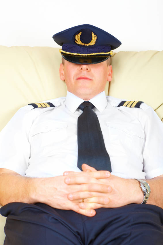 Some pilots sleep during flights.