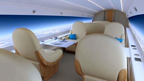 1.) This supersonic jet prototype uses external cameras and displays instead of windows.