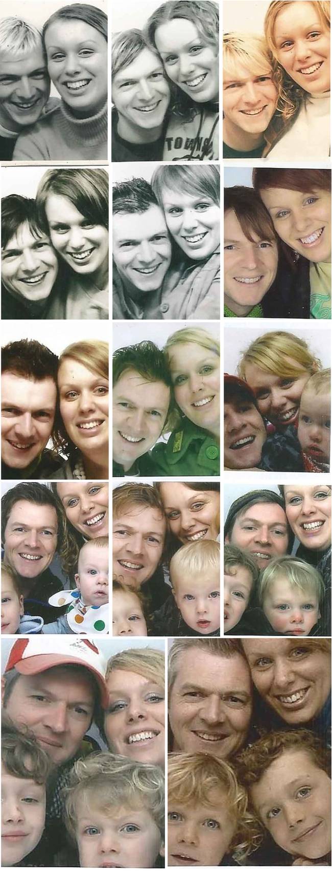 Giles and Michelle Paley-Phillips took a photo booth picture every year since 2000, when they started dating.