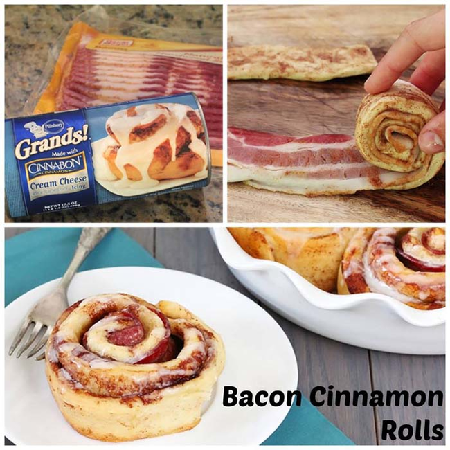 8.) This may seem crazy, but try adding bacon to your cinnamon rolls before baking. It's delish.