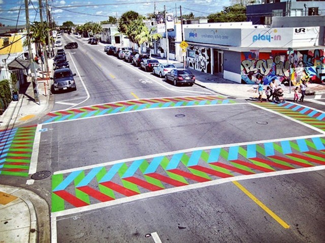 10. Carlos Cruz Diez designed colorful crossings for Miami, Florida.