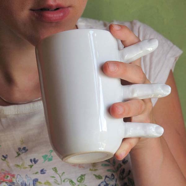 9.) Finger mugs