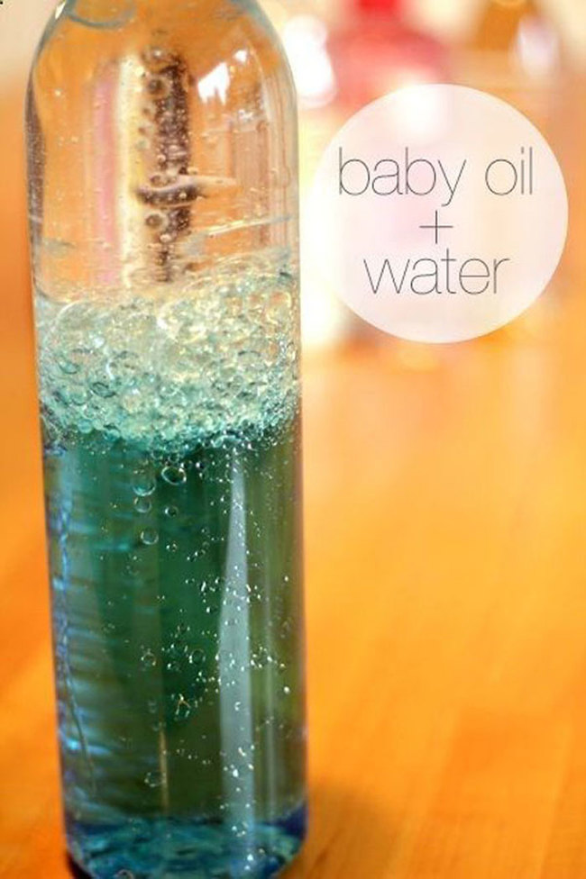 10) Ocean In A Bottle: <a href="https://www.pinterest.com/pin/341288477985250934/">Full Instructions</a>.