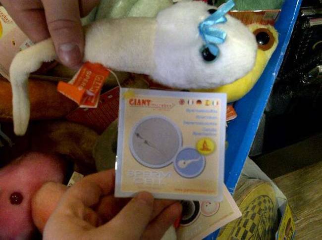 A biologically correct sperm plushie, the perfect children's gift.