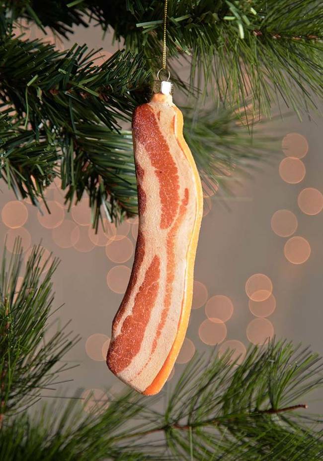 Bacon is delicious, but I don't think it belongs on the Christmas Tree...or does it?