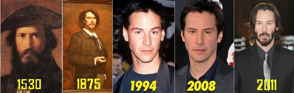 1. Keanu Reeves throughout the ages.