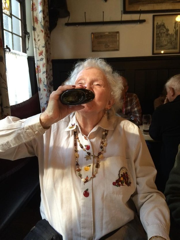 They were taking to long to bring her a glass, and Mary Lou was thirsty. Germany, 2014