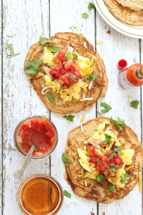 12.) <a href="https://foodnessgracious.com/2014/08/pancake-breakfast-tacos/" target="_blank">Pancake Breakfast Tacos</a>