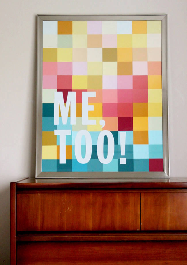 Express yourself with framed art and custom text.