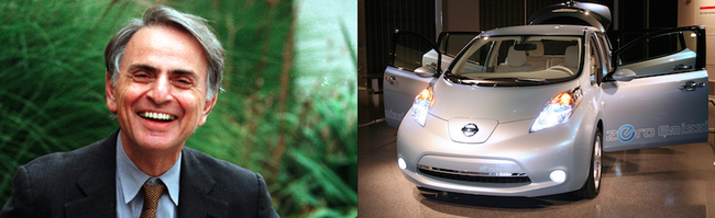 2.) Carl Sagan - Nissan Leaf