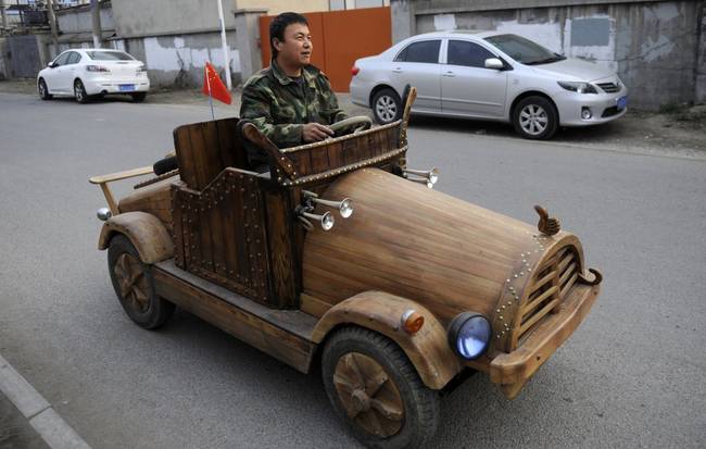 Wooden Electric Car