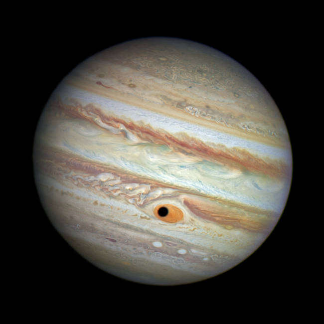 Jupiter is two and a half times larger than all the other planets in the solar system <i>combined</i>.