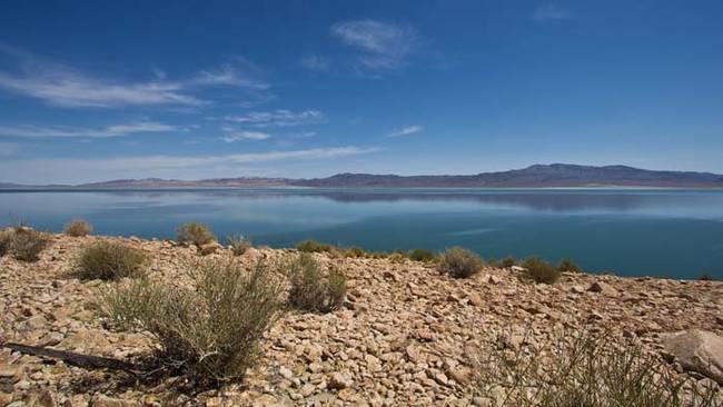 Here is a peaceful view of the lake. Walker Lake is all that remains of an ancient inland ocean that used to cover almost all of what is, today, known as Nevada.