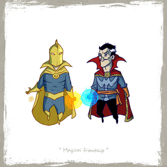 Dr. Fate and Dr. Strange