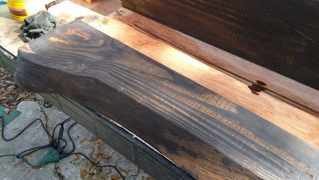 Now for the fun part: staining and finishing the shelves. Clearly, they turned out pretty incredibly.