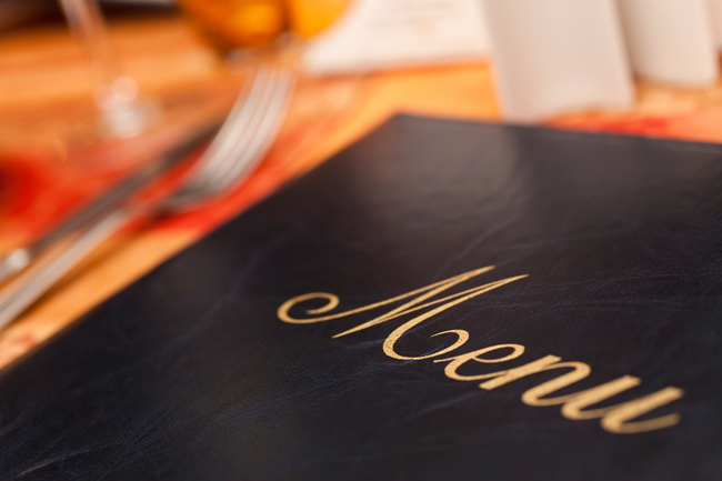 11.) Restaurant Menus