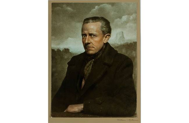 A color self-portrait of Mortensen, which was retouched to resemble a painting. He makes for an unlikely antichrist.