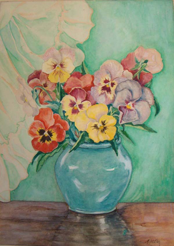 “Large Colored Pansies”