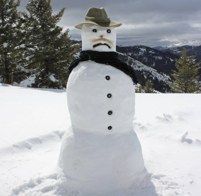 But, instead of building regular old snowmen like everyone else...