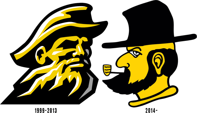 3.) How can a logo go so radically backwards as this one? The Appalachian State college mascot has take several steps backwards.